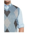thumbnail image 2 of True Rock Men's Argyle V-Neck Sweater Vest (Light Blue/Blk/Gray, Large), 2 of 4