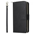 thumbnail image 2 of For Iphone 15 Pro Max 9 Card Slots Zipper Wallet Bag Leather Phone Case(Black), 2 of 7