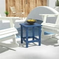 thumbnail image 3 of Demi Bonn 15" Square Outdoor End Table, HDPE Plastic Tea Table with Adirondack Chair Compatibility for Backyard & Lawn, Blue, 3 of 8