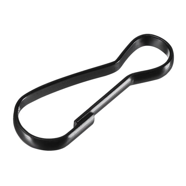 Ganchos de resorte Uxcell, ganchos de clip, 25x9x2mm, hierro electrochapado negro, 60 piezas