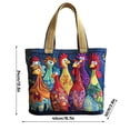 thumbnail image 3 of Unique Vintage Colorful Farm Chicken Quilted Tote Bag Large Hobo Shoulder Bag Lightweight Portable Cotton Top Handle Handbag for Women Outdoor Shopping Travel, 3 of 6