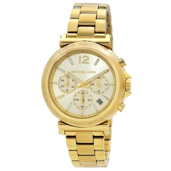 Michael Kors Maren Chronograph Quartz Gold Dial Ladies Watch MK7493