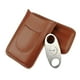 thumbnail image 2 of Humidor de cuero con estuche para cigarros con cortador de cigarros de acero Zulema titular de cigarro, 2 of 8