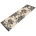 thumbnail image 2 of Black Floral Gold Background Bedroom Runner Rug 2'x 6' Non Slip Carpet Indoor Home Area Rug Living Room, 2 of 8