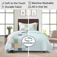 thumbnail image 4 of Mainstays Ensemble courtepointe et drap-housse légers tout-en-un - 5pièces, 1 PL/XL, Patchwork, 4 of 14