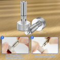 thumbnail image 4 of Yazoeia 2Pcs Hand Retractable Spring Plunger Stainless Steel Lock Out M6 Type Quick Release Pins Sturdy Plunger Screw with 0.500inch Thread Length for Rolling Tool Boxes Molds CJC912-148569, 4 of 8