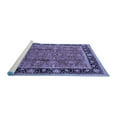 thumbnail image 2 of Ahgly Company Machine Washable Indoor Rectangle Oriental Blue Industrial Area Rugs, 5' x 7', 2 of 4
