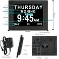 thumbnail image 4 of 8 Inch Digital Day Dementia Clock For Seniors, Large Medication Reminders Calendar Clock With Day Of The Week, Date Time For Elderly Vision Impaired, Memory Loss, Black, 4 of 5