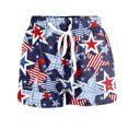 thumbnail image 6 of Charmgo Womens Shorts, Women Summer High Elastic Comfy 4th of July Shorts Drawstring Casual Elastic Waist Shorts with Pocketed Biker Shorts Women, Athletic Shorts for Women Navy XL, 6 of 7