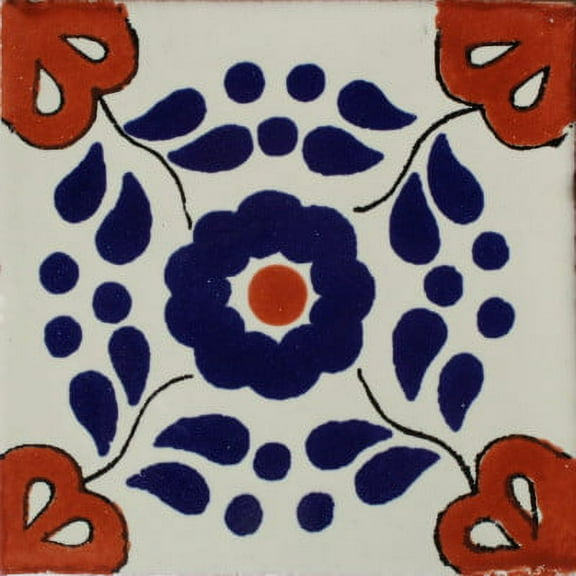 4.2x4.2 Aranza Talavera Mexican Tile, Set of 9 pcs