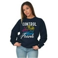 thumbnail image 4 of Control Freak Nerd Video Gaming Gamer Unisex Plus Fleece Graphic Sweatshirt Brisco Brands 2X, 4 of 5
