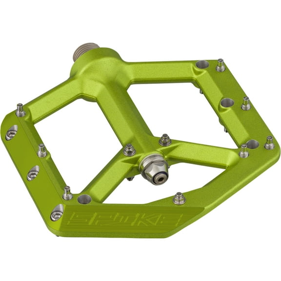 Spank Spike Mountain Bike Platform Pedals 9/16" Alloy 20 Replaceable Pins Green