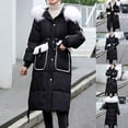 thumbnail image 2 of LYXSSBYX Womens Long Sleeve Dress Hot Sale Clearance Women Winter Long Sleeve Hooded Padded Coat Outerwear, 2 of 9