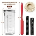 thumbnail image 3 of TINANA Sourdough Starter Jar Kit, 650ml Sourdough Starter Jar With Thermometer, Silicone Scraper, Cloth Cover And Aluminum Lid. Reusable Sour Dough Starter Jar, 3 of 7