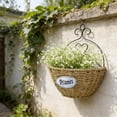 thumbnail image 5 of Indoor Hanging Wicker Wall Baskets, Flower Pot and Hanging Basket for Courtyard Decoration and Home Storage, 5 of 7