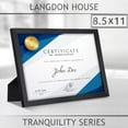 thumbnail image 4 of Langdon House 8.5x11 Black Certificate Frame, Modern Style, 6 Pack, Tranquility Collection (US Company), 4 of 6