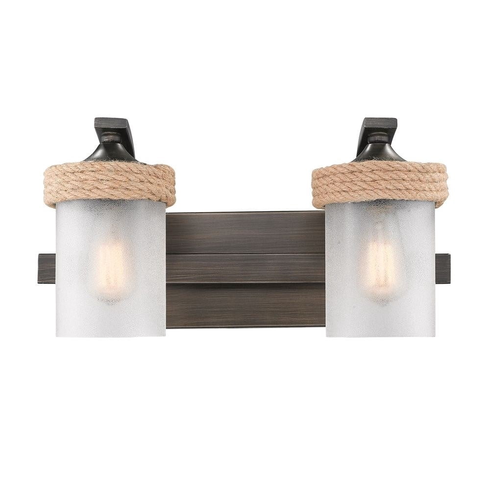 2 Light Bathroom Light Fixture in Sturdy Style 7.75 inches High By 16 inches Wide Bailey Street Home 170-Bel-2862328