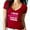 Red, variant on I Wear Pink For My Friend Printed Women's V-neck Tshirt Black Tee Small