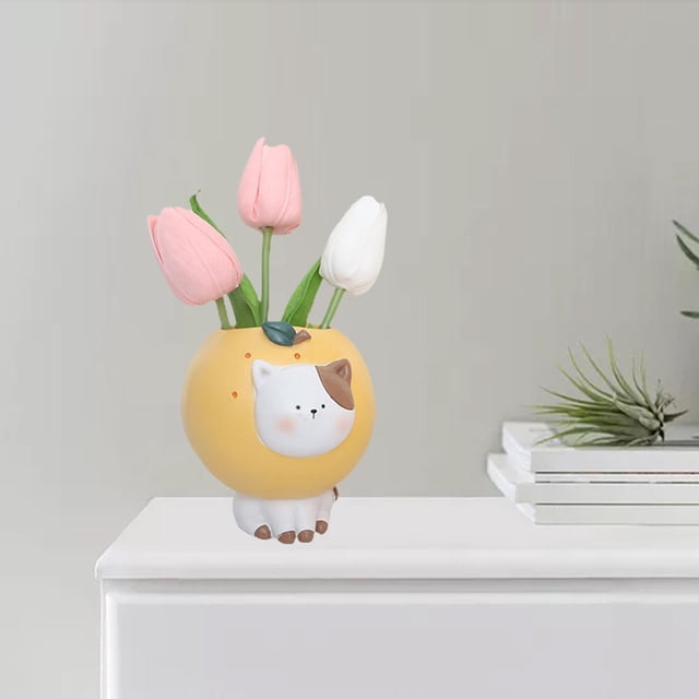Decorativo de Resina Maceta Maceta Inicio Forma de Animales Sampulent Sampulent home and garden Decoración para Gato