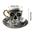 thumbnail image 4 of Halloween Ceramic Skull Coffee Mug with Handle, Spooky Gothic Fake Diabolical Skull Coffee Cups, Halloween Decor and Gift, 4 of 5