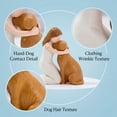thumbnail image 6 of Creative Resin Figurine - Girl Hugging Dog Sculpture, Decorative Craft for Home, Garden, Desktop, Gift - Black, Artistic Accent for Living Room, Office, Shelf Display, 6 of 8