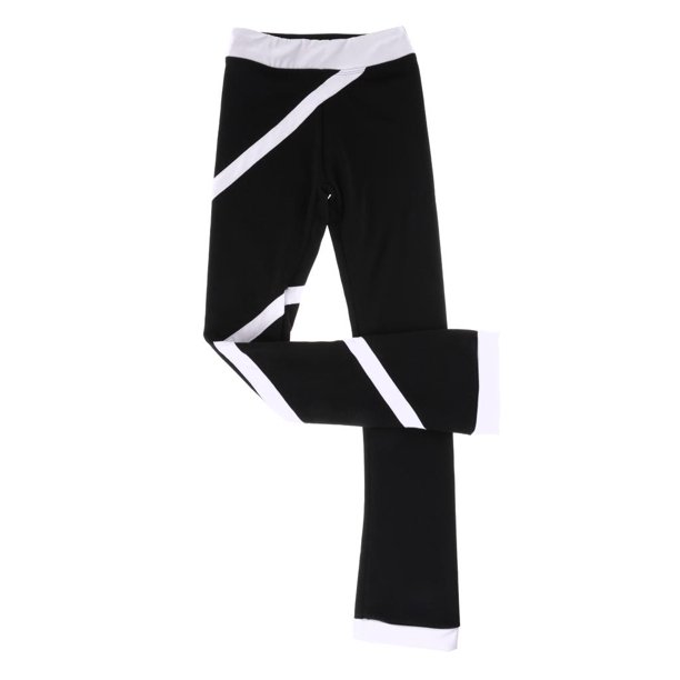 Pantalones Cálidos de Forro en Espiral para Patinaje Artístico sobre Hielo para Niños, Niñas Y eres, Ropa Deportiva para Patinadores, Pantalo blanco 130cm kusrkot Pantalones de patinaje de ropa deportiva