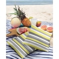 thumbnail image 3 of Outdoor Throw Pillow Cover Multicolor Horizontal Striped Waterproof Cushion Covers 2 Pack Yellow Grey white Pillow Cases Home Decoration for Patio Garden Couch Sofa, 3 of 6