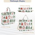 thumbnail image 6 of FORMRS Womens Corduroy Tote Bag Crossbody Shoulder Handbag with Pocket, White Christmas House, 6 of 7