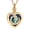 Gold/Blue, variant on Moon Star Stone Heart Urn Pendant Cremation Jewelry for Ashes Keepsake Memory Necklace Memorial Jewelry