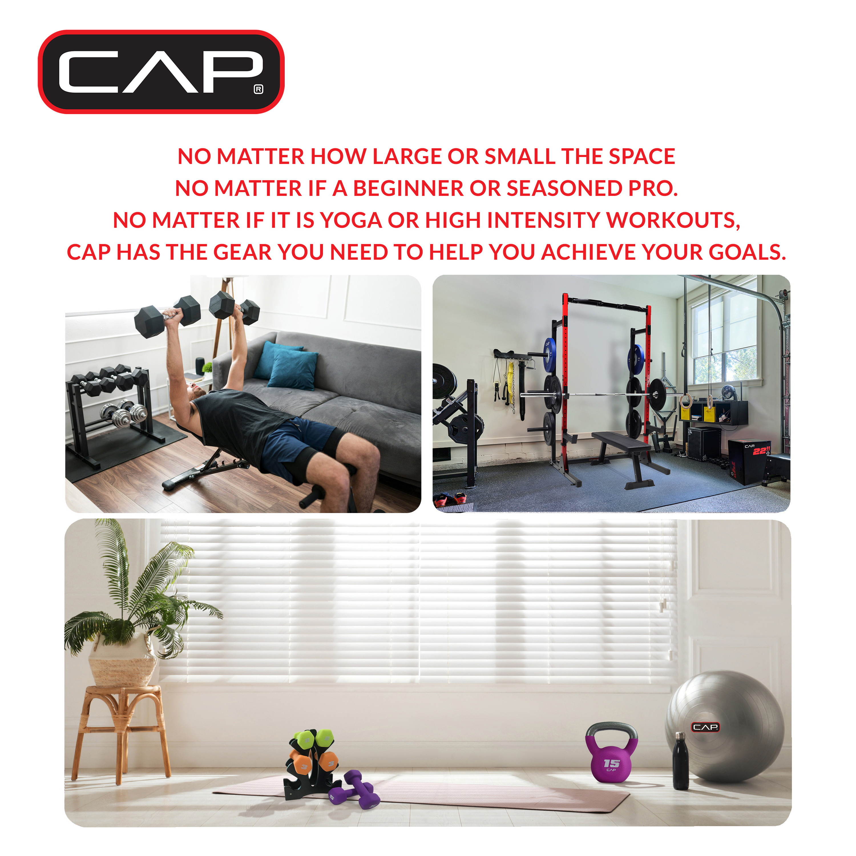 Cap Barbell 50 lb Adjustable Cement Dumbbell Set photo 7