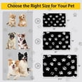 thumbnail image 5 of 12"x 19" - Small Dog Feeding Mat, Absorbent Mats for Dog Food and Water Bowl, Pet Placemat for Dogs, Cats, Puppy Accessories - (Paw Prints Black and White), 5 of 6