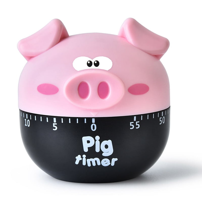 AkoaDa Cartoon Pig Shaped Kitchen Timer Home Kitchen Alarm Clock