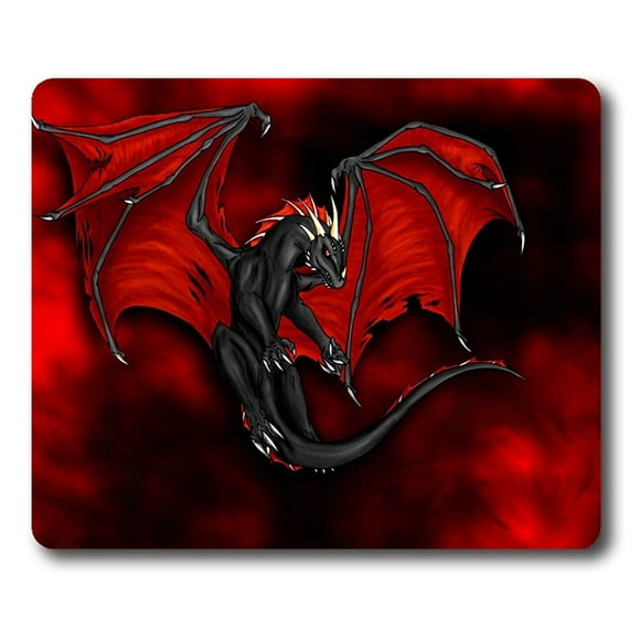 EREHome Black Red Dragon Mouse pads Gaming Mouse Pad 9.84x7.87 inches