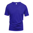 thumbnail image 5 of Men’s Short Sleeve V Neck Solid Color Textured T-Shirt Casual Fashion Top, 5 of 7