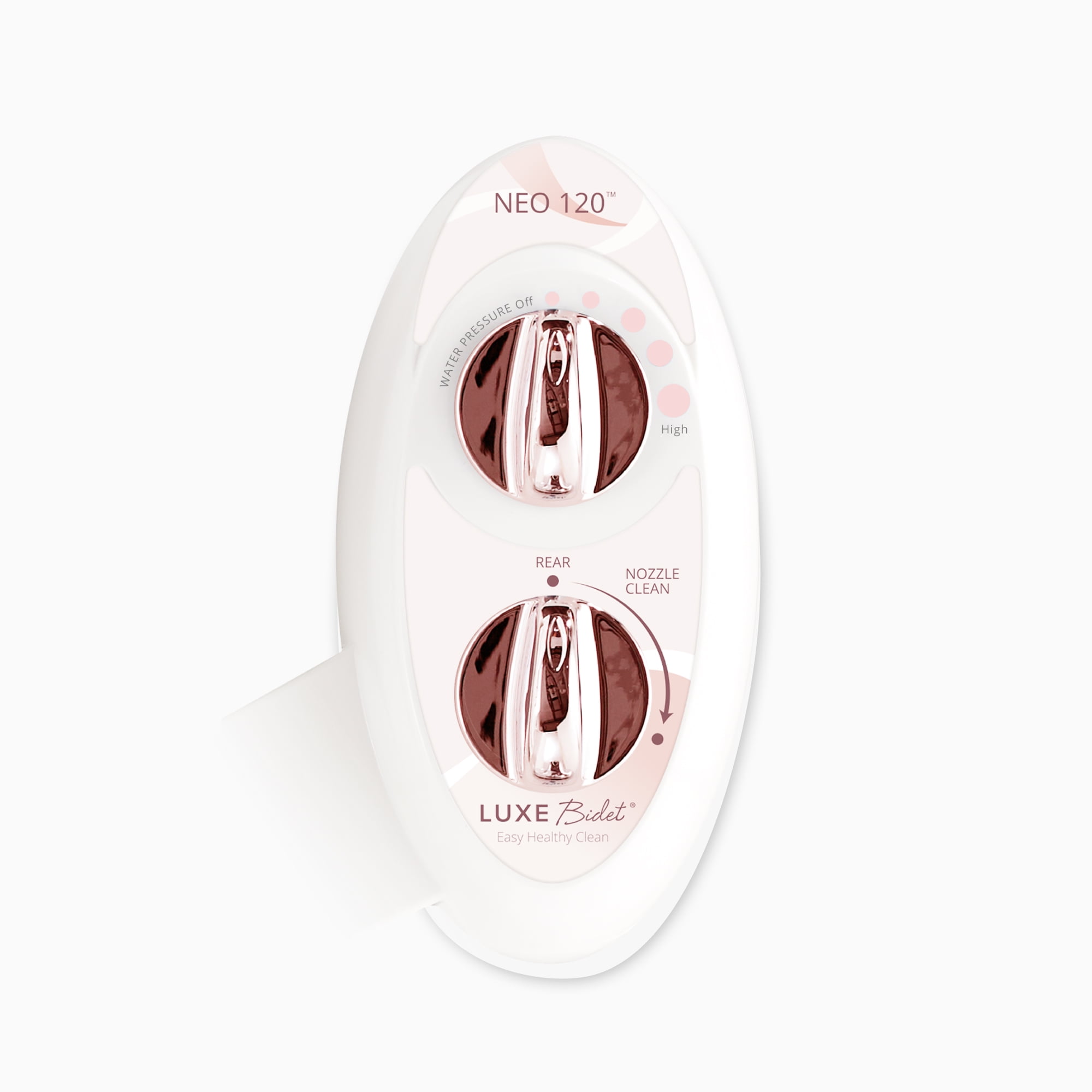 LUXE Bidet NEO 120 - Self Cleaning Nozzle - Fresh Water Non-Electric Bidet Toilet Attachment (Rose Gold)