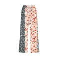 thumbnail image 5 of VEKDONE Pantalon Capri pour Femmes en Coton et Lin Imprimé Capri Orange TTTG, 5 of 5