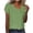Mint Green, variant on Womens Tops V Neck Tshirts Short Sleeve Button Side Tunics for Women Fashion Summer Clothes Light Blue L