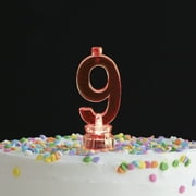 Multicolor Number 9 Flashing Birthday Candle Holder and Candles Set, 5 Pieces, by Way To Celebrate