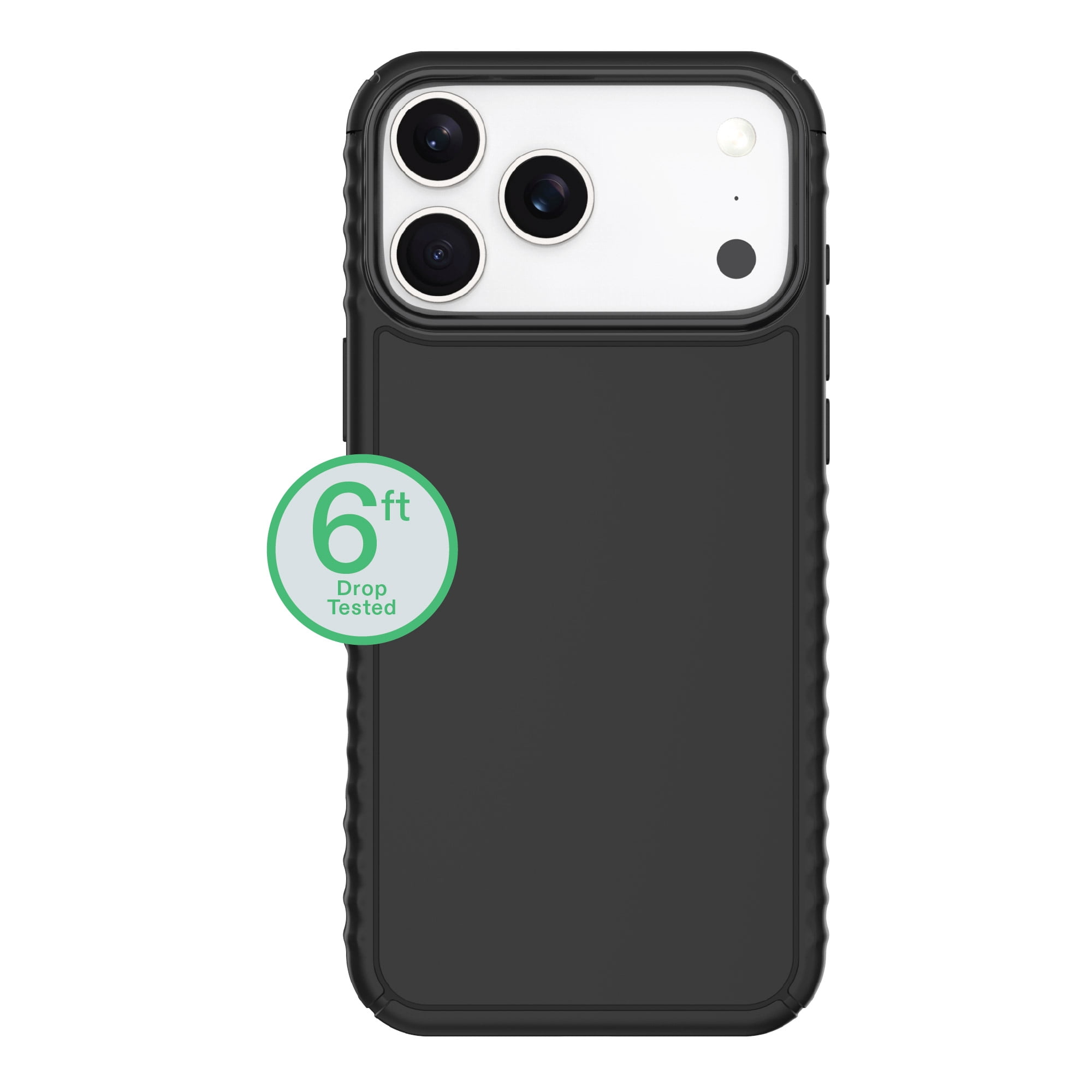onn Protective Gel Phone Case for iPhone 17 Pro Max - Black