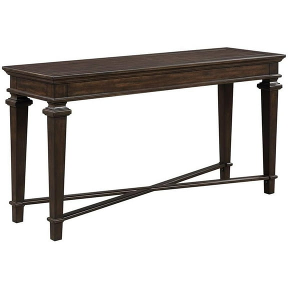 Pemberly Row 56" Traditional Wooden Console Table in Espresso