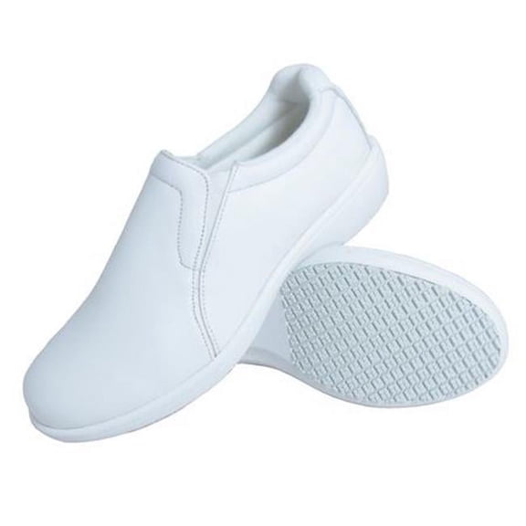 Genuine Grip Mens Slip-Resistant Slip on Casual Shoes - White - Size 10