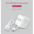 thumbnail image 2 of Raspberry Pi SC1153 Power Adapter Pi5 Official Original 27W Power PD Adapter USB-C 5.1V5A Type-C Interface (White), 2 of 7