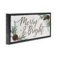 thumbnail image 2 of Stupell Industries Traditional Merry & Bright Pinecones Black Floating Frame Canvas Art, 25 x 11, by Grace Popp, 2 of 7