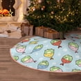 thumbnail image 5 of Xecao Frog In Mermaid Pattern Christmas Tree Skirt Round Xmas Tree Mat Base Cover for Holiday Home Decorations-36", 5 of 6