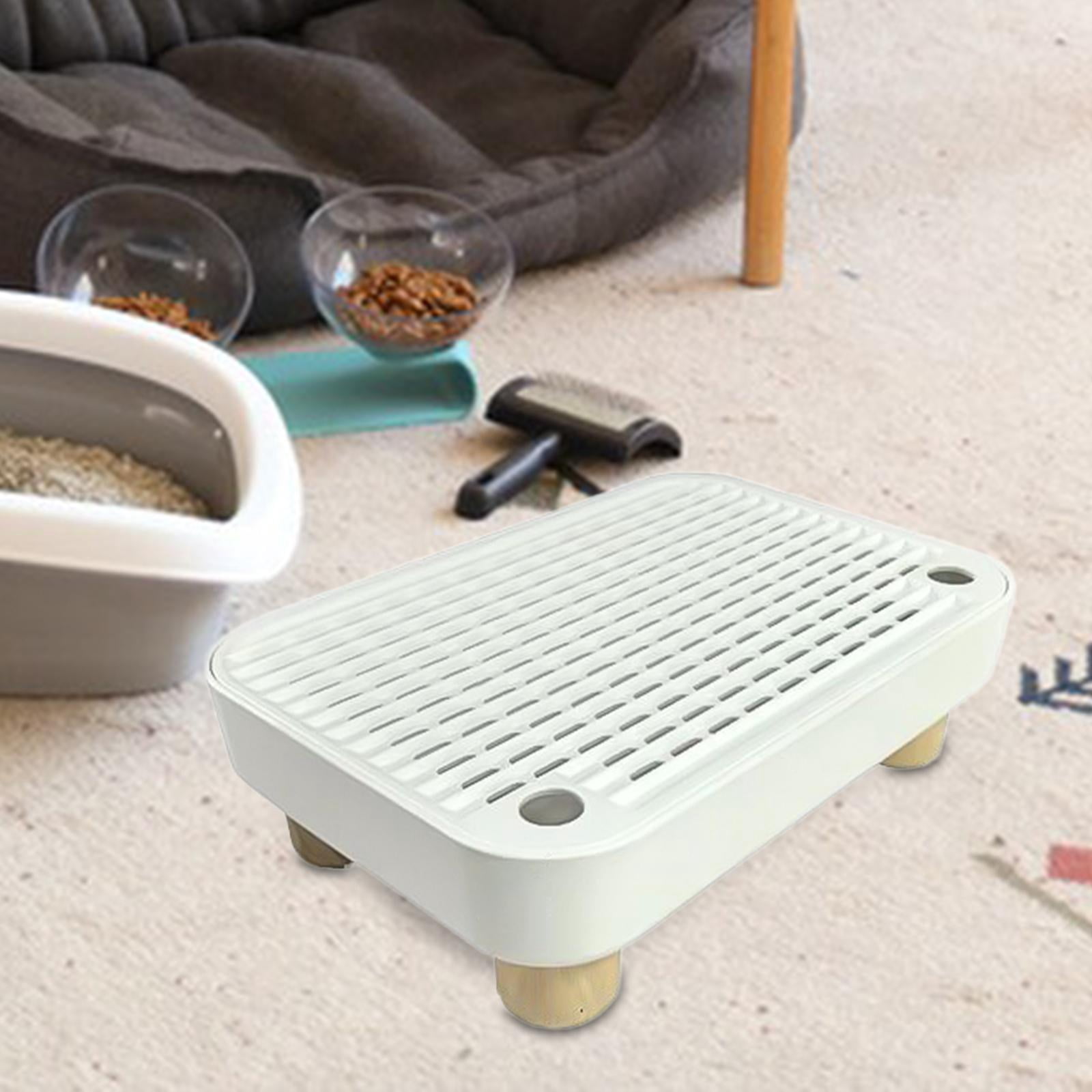 Litter Box Step Stool Cat Ramp Pellets Catcher Waterproof Plastic for Senior Cats and Kittens Smart Litter Boxes