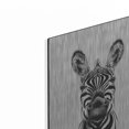 thumbnail image 2 of Luxe Metal Art 'Zebra Illustration' by Incado, Metal Wall Art, 12"x16", 2 of 9