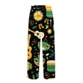 thumbnail image 5 of Sewkxo Men's Pj Bottoms Trendy Mardi Gras Print Elastic Waist Drawstring Trouser Spring Summer Carnival Party Loose Casual Sleep Pants with Pockets,Cyan S, 5 of 6