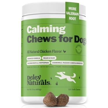 Deley Naturals Calming Chews for Dogs - Dog Calming Treats Chicken Flavor