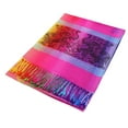 thumbnail image 5 of Double Side Rainbow Silky Tropical Colorful Exotic Pashmina Wrap Shawl Scarf, 5 of 6