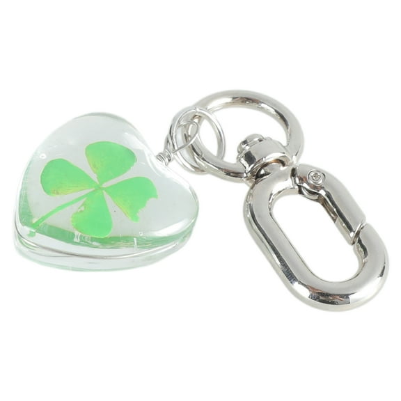 AOOOWER Lucky Four Leaf Clovers Keychain Charm Multifunctional Resin Alloy Key Accessory